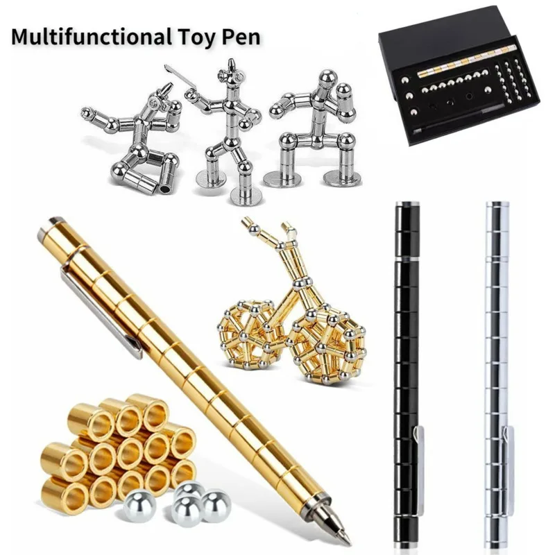Multifunction Magnetic Polar Pen New Metal Magnet Pens Modular Toy Stress Fidgets Antistress Focus Hands Touch Pen Gifts