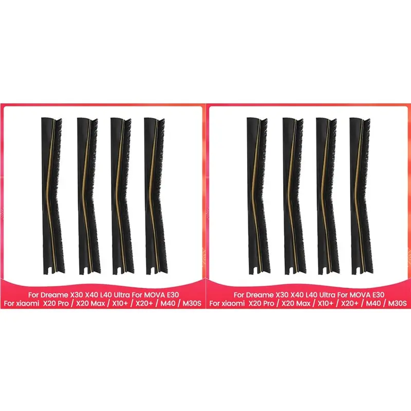Фото СОВЕРШЕННО НОВЫЙ: 8X Tricut Brush Strip, совместимый с Dreame X30 X40 L40 Ultra, для X20 Pro / X20 Max / X10+ / X20+ / M40 / M30S, MOVA №1