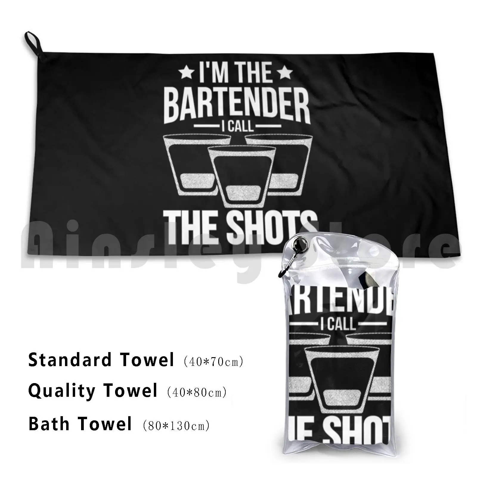 Bath Towel Whiskey Bartender Funny Bartending Cocktail Shots Whisky