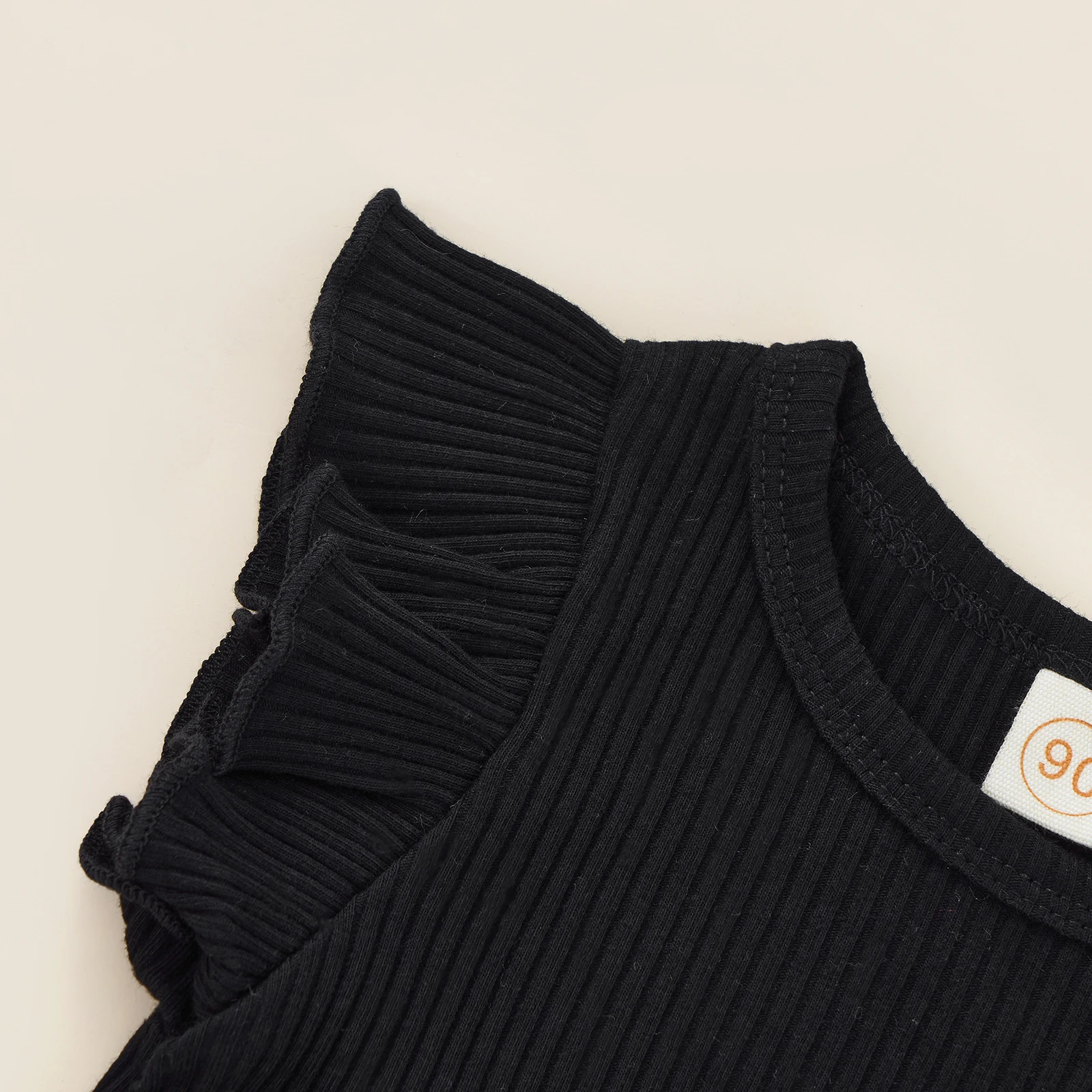 Комплект из двух предметов для маленьких девочек однотонный трикотажный топ в