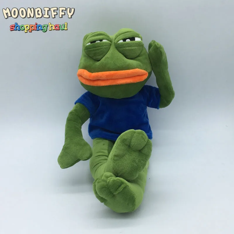 

45cm Funny Frog Plush Toy Magic Expression Pepe The Frog Sad Frog Collection Plush Stuffed Toys Christmas Birthday Gifts Plush