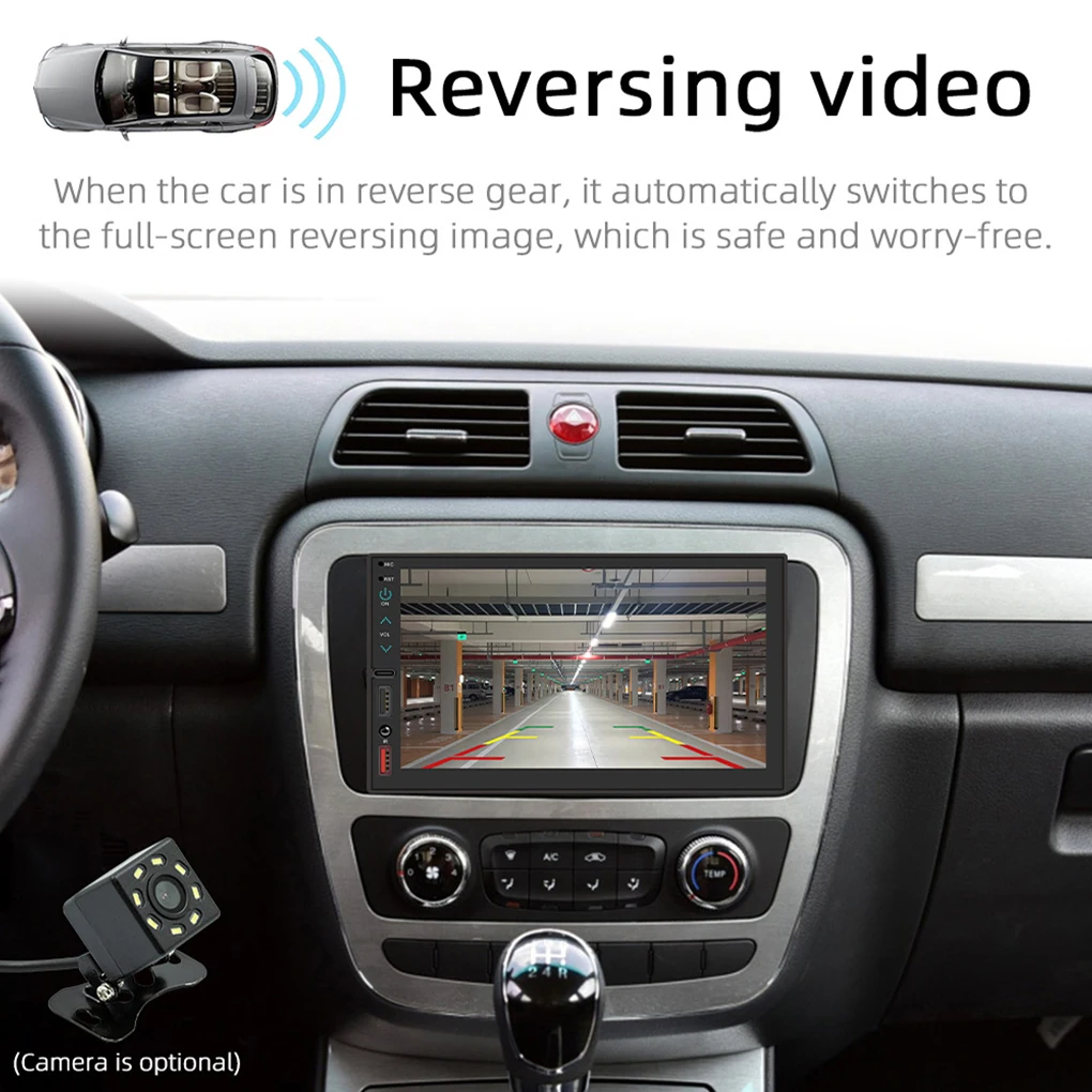 

Auto MP5 Player Colorful Lighting Bluetooth-compatible 5 1 Resettable Radio