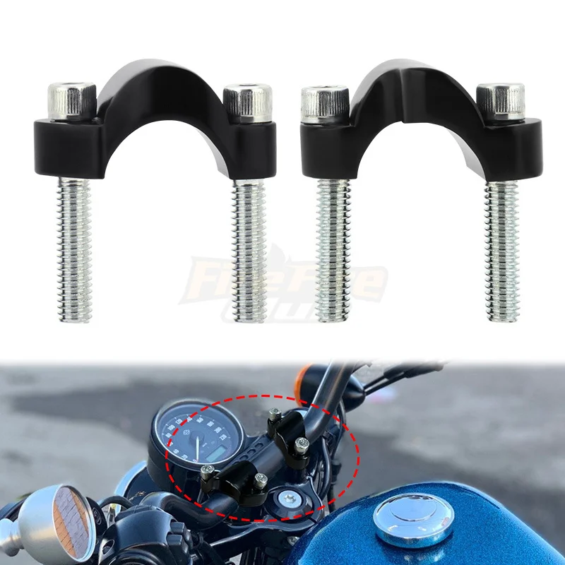 

Handle Bar Raise For Harley Sportster 1200 Forty Eight 48 XL1200X 2010-2022 Motorcycle Handlebar Riser Mount Clamp CNC Aluminum