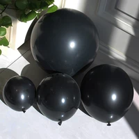 510121836inch black round taillatex balloons wedding decorations matte helium globos birthday party decoration adult