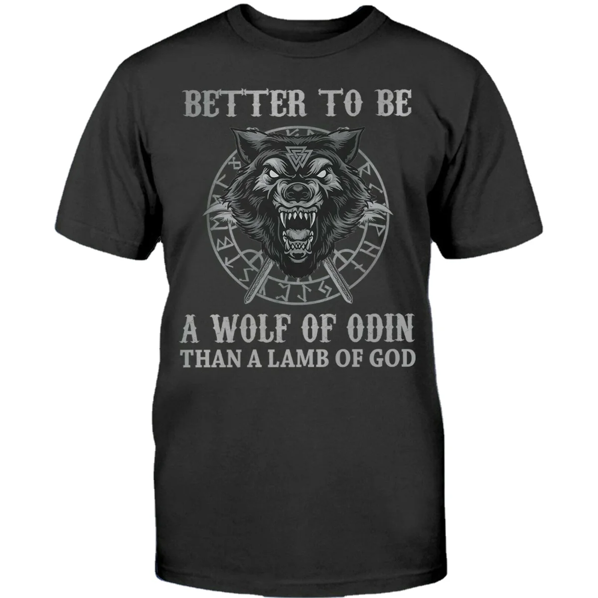 

Vi king Warrior T-Shirt Be Wolf Of Odin Norse Valhalla Nordic Mythology Tee Gifts