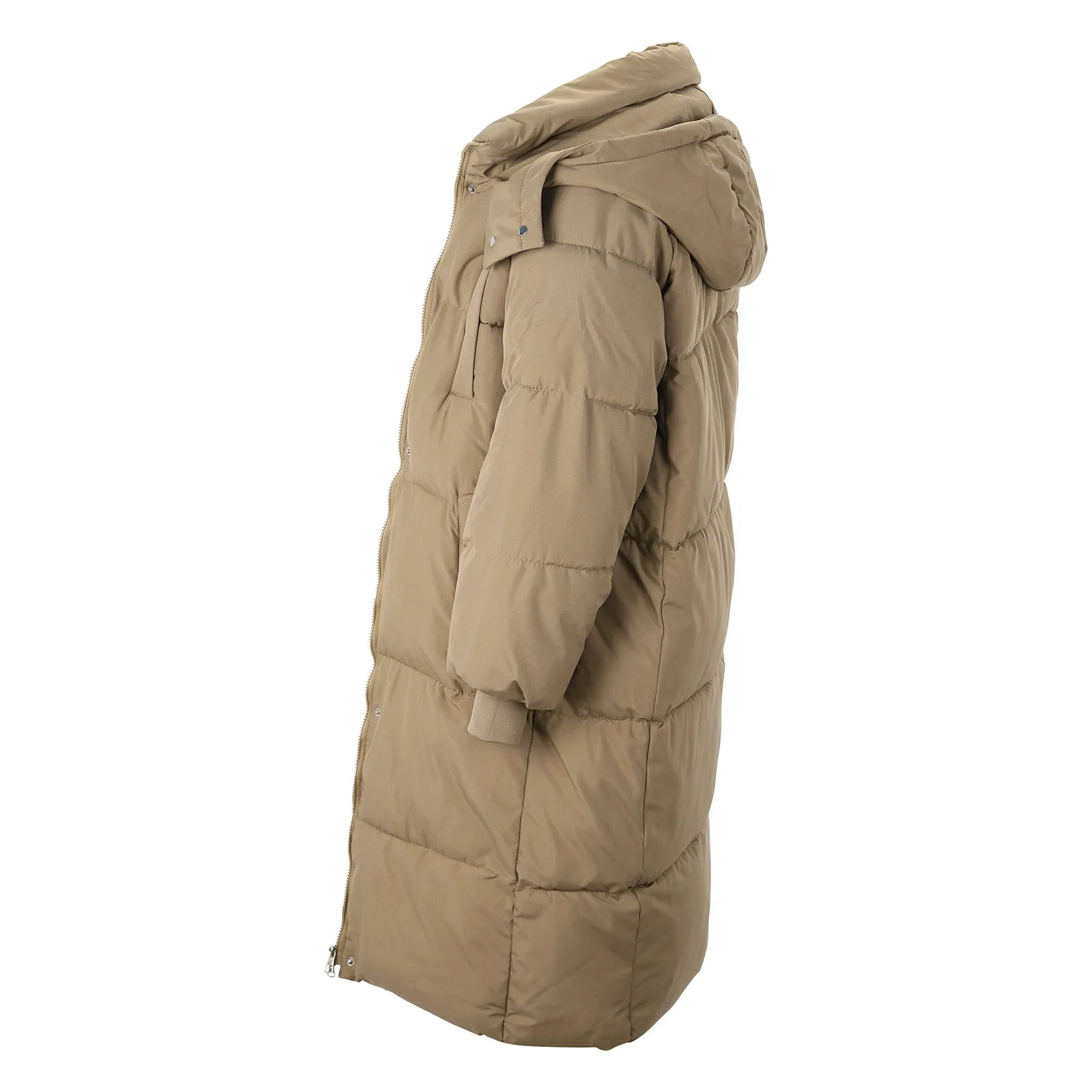 Knee Length Down Coat Women 2022 Warm Cotton Jacket Women Loose Thickened Hooded Jacket Outwear Fashion Casual Streetwaer