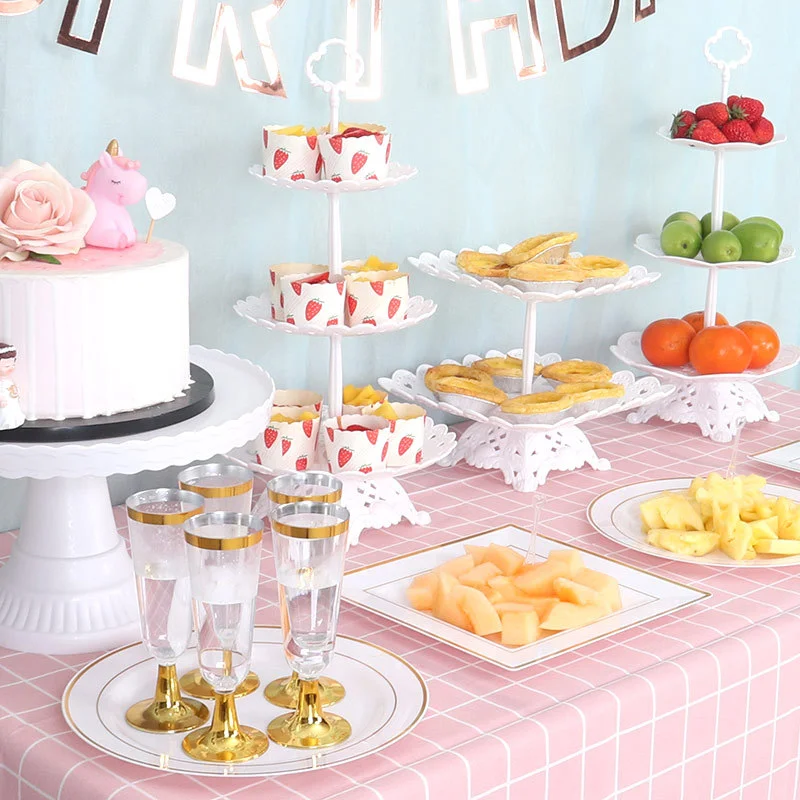 Cake Stand Wedding Dessert Display Rack Birthday Tray Shelf Table Diy Party Decoration |