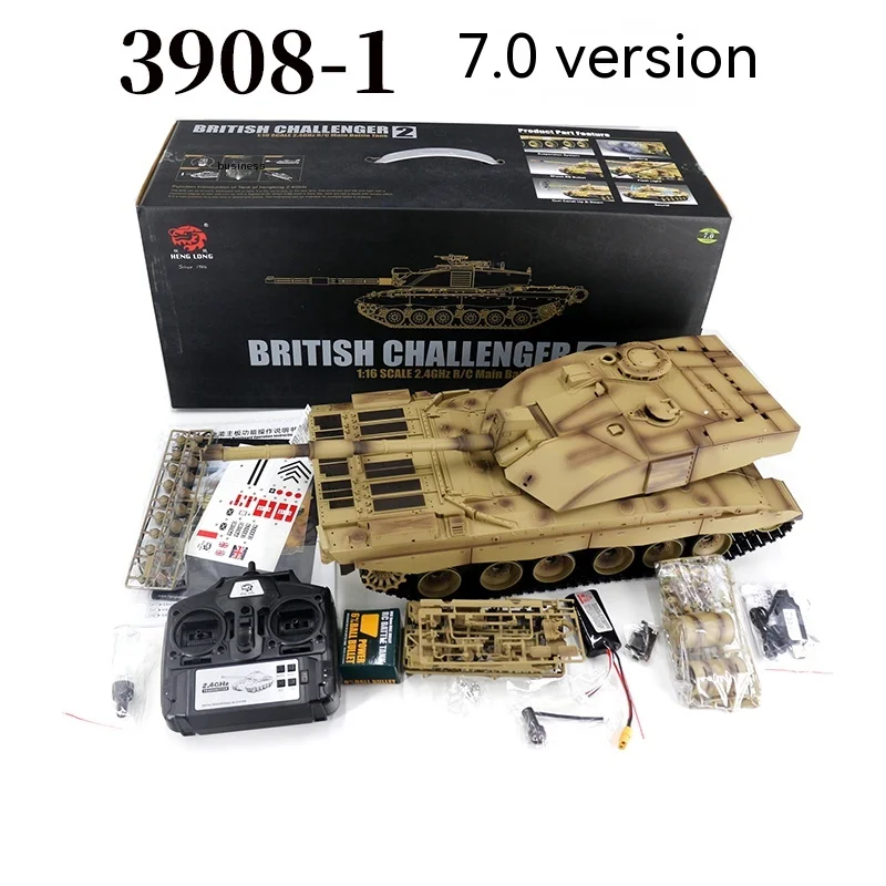

Большой многофункциональный боевой танк Henglong 3908-1, Детская модель, танк с дистанционным управлением, игрушка, праздничный подарок на день рождения