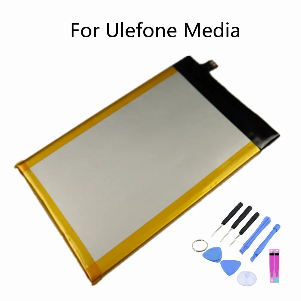 

New 3050mAh Media Original Battery For Ulefone Media Bateria High Quality MediaTek MT6753 Smartphone Batteries + Tools