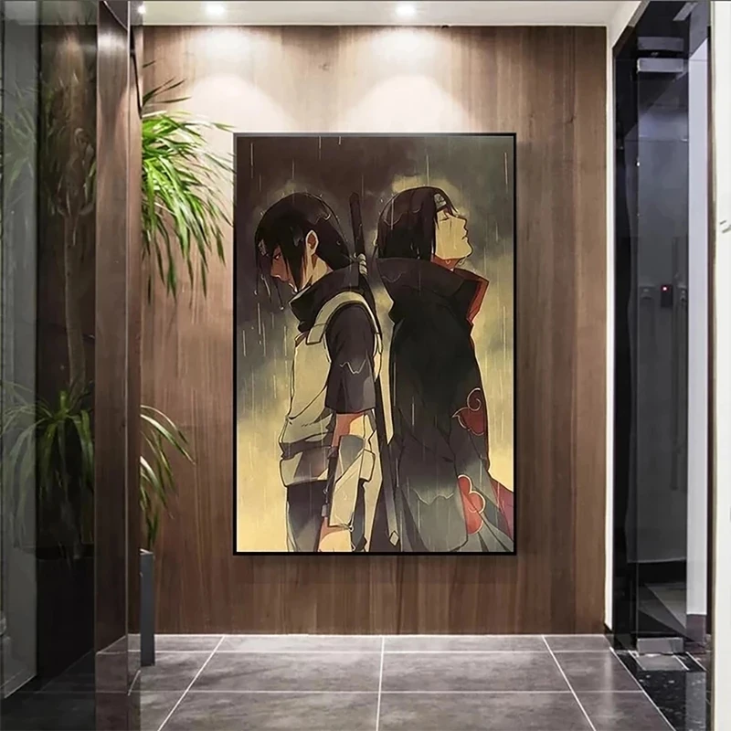 

Janpan Canvas Naruto Paintings Wall Art Anime Home Decor Character Poster HD Sasuke Prints Modular Pictures Living Room No Frame