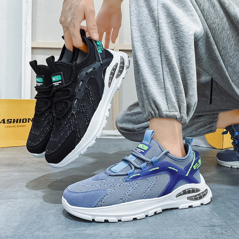 

Fashion Casual Men's Sneakers Men's Lace-Free Lightweight Breathable Mesh Casual Shoes Outdoor Comfort Jogging Shoe Summer White
