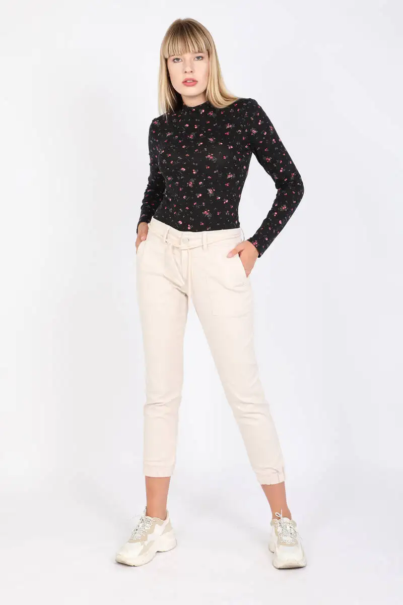 

Women Waist Drawstring Jogger Pants Beige