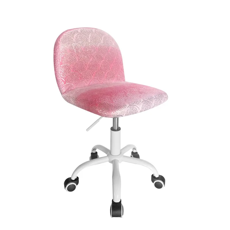 

Heritage Club Kids Faux Fur Task Chair, Ombre Scales with Holographic Foil, Pink