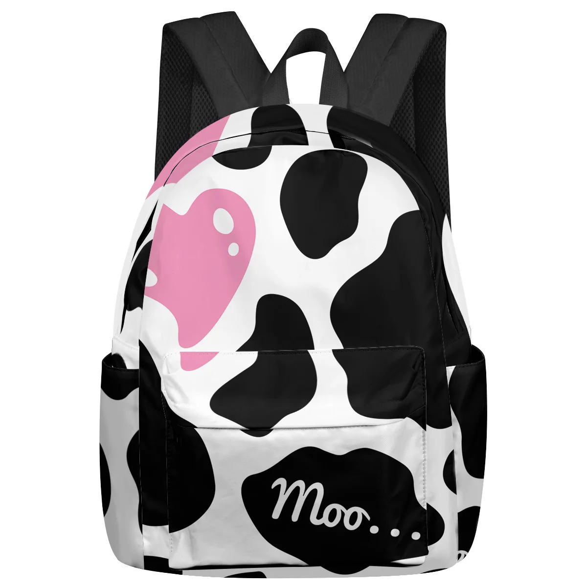 

Cow Pattern Love Heart Large Capacity Backpack Men Laptop Bags High School Teen College Girl Student Mochila