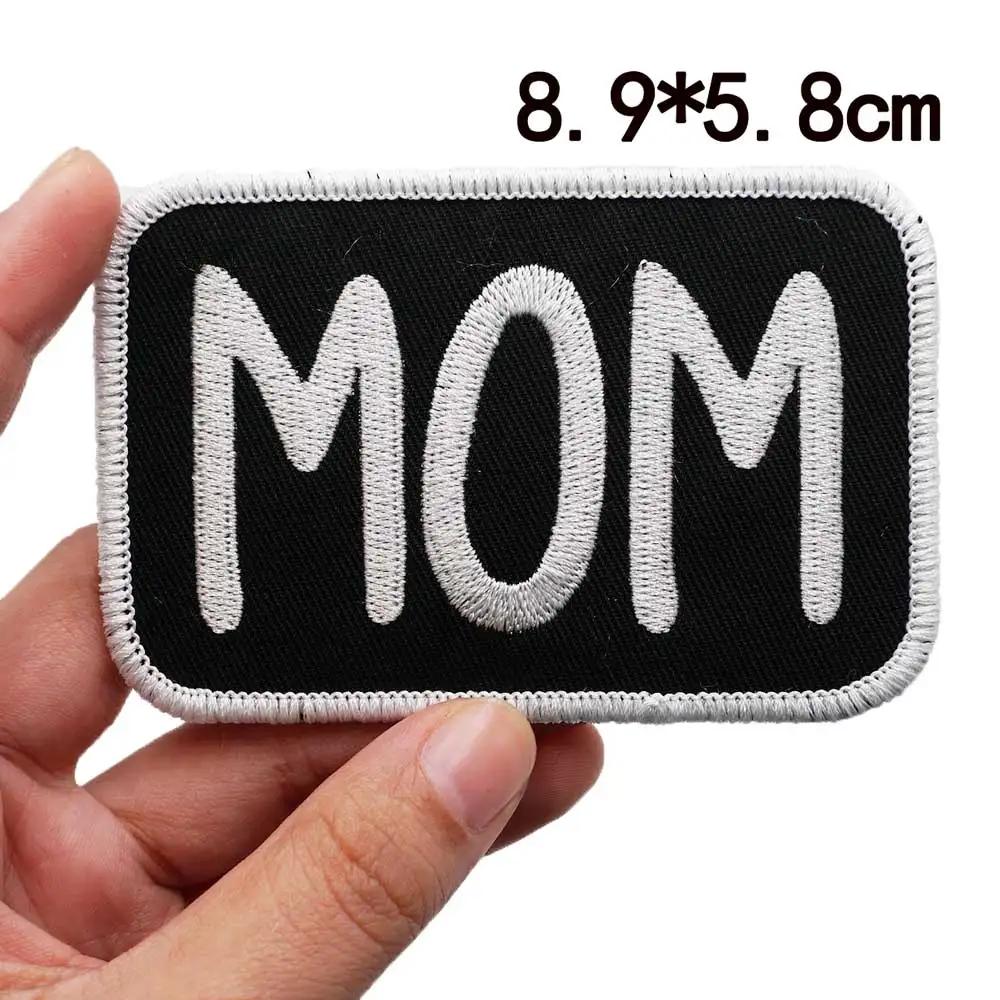 I Love My Mommy именная бирка вышивка нашивки с крючком подложка для одежды значок |