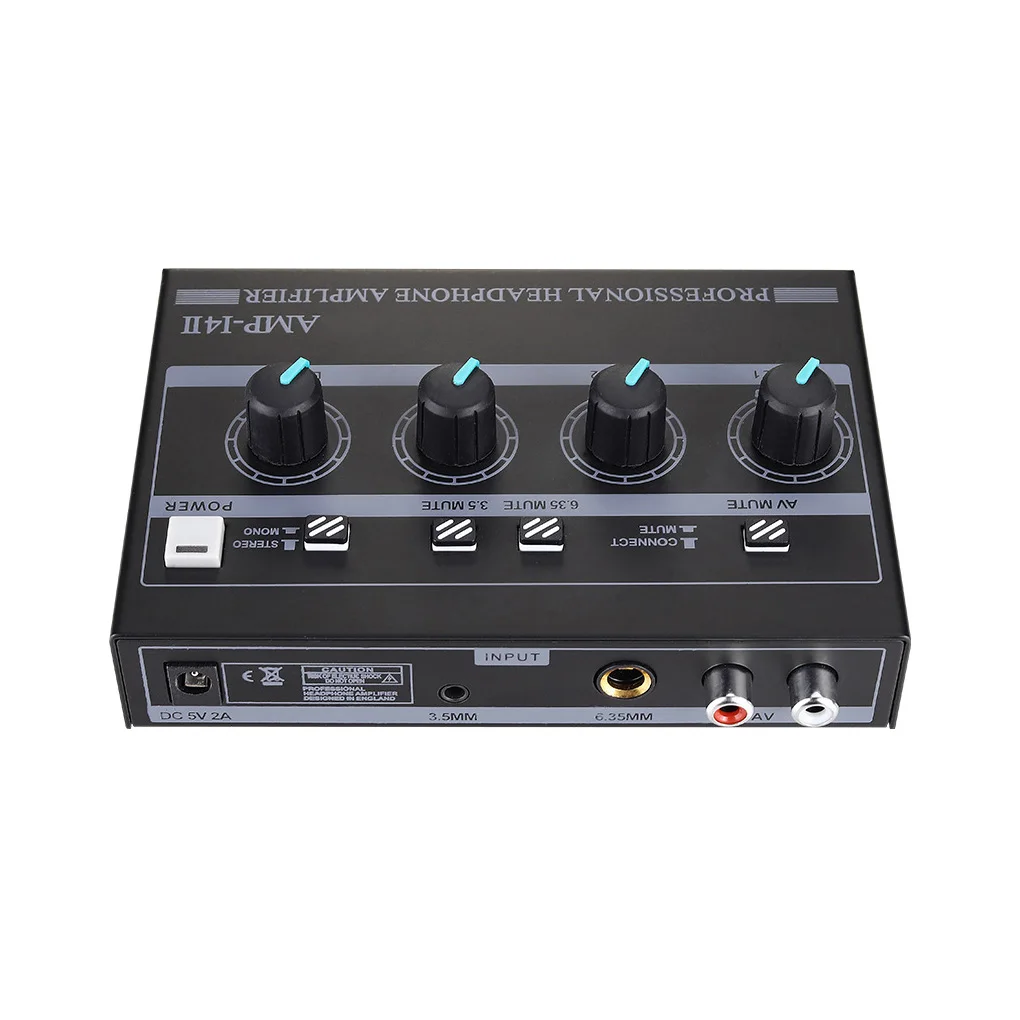 

Усилитель для наушников из железного сплава, 8-канальная Кнопка управления, стерео записывающее студийное оборудование для регулировки гро...