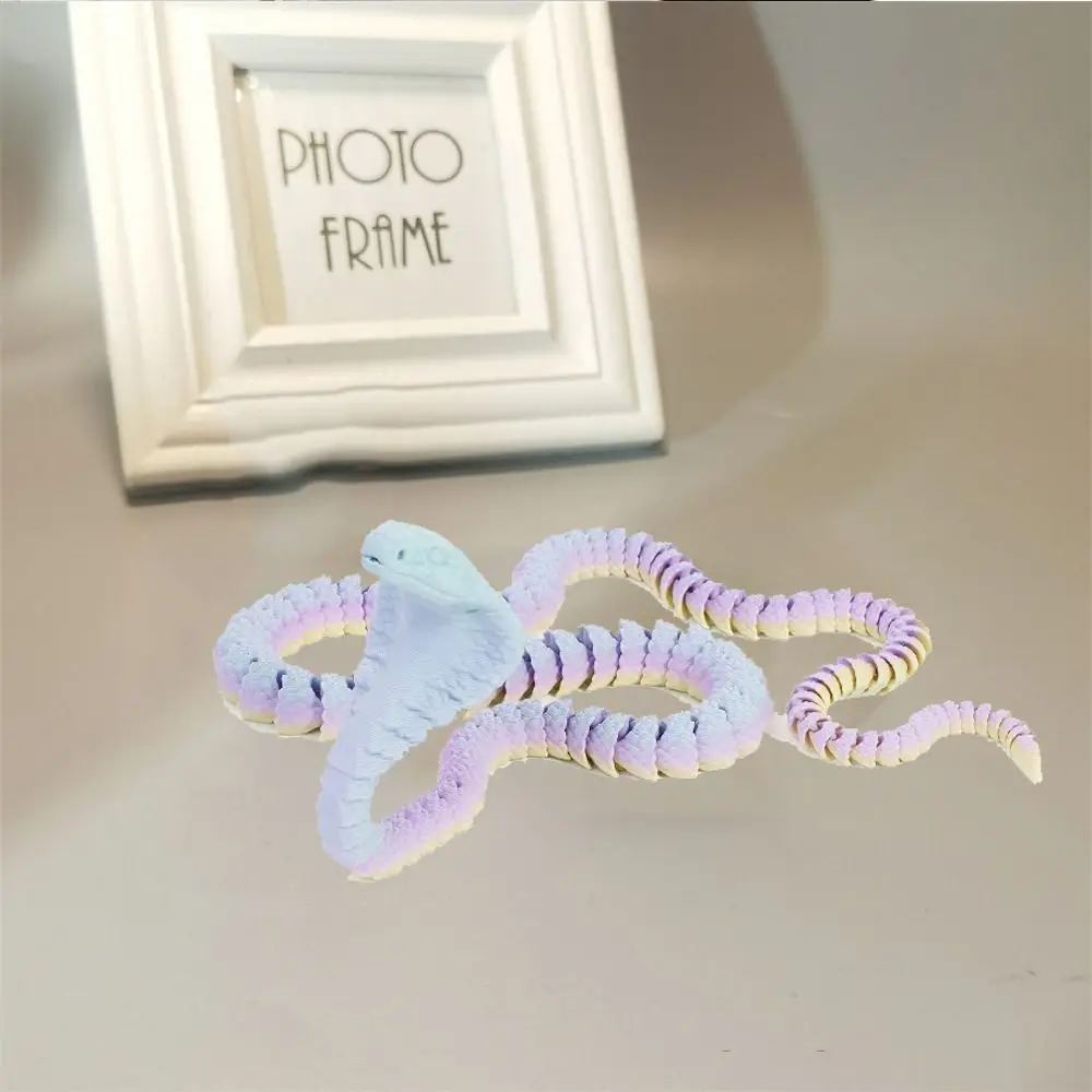 Гибкая 3D печатная змея реалистичная Viper имитация змеиного орнамента креативная