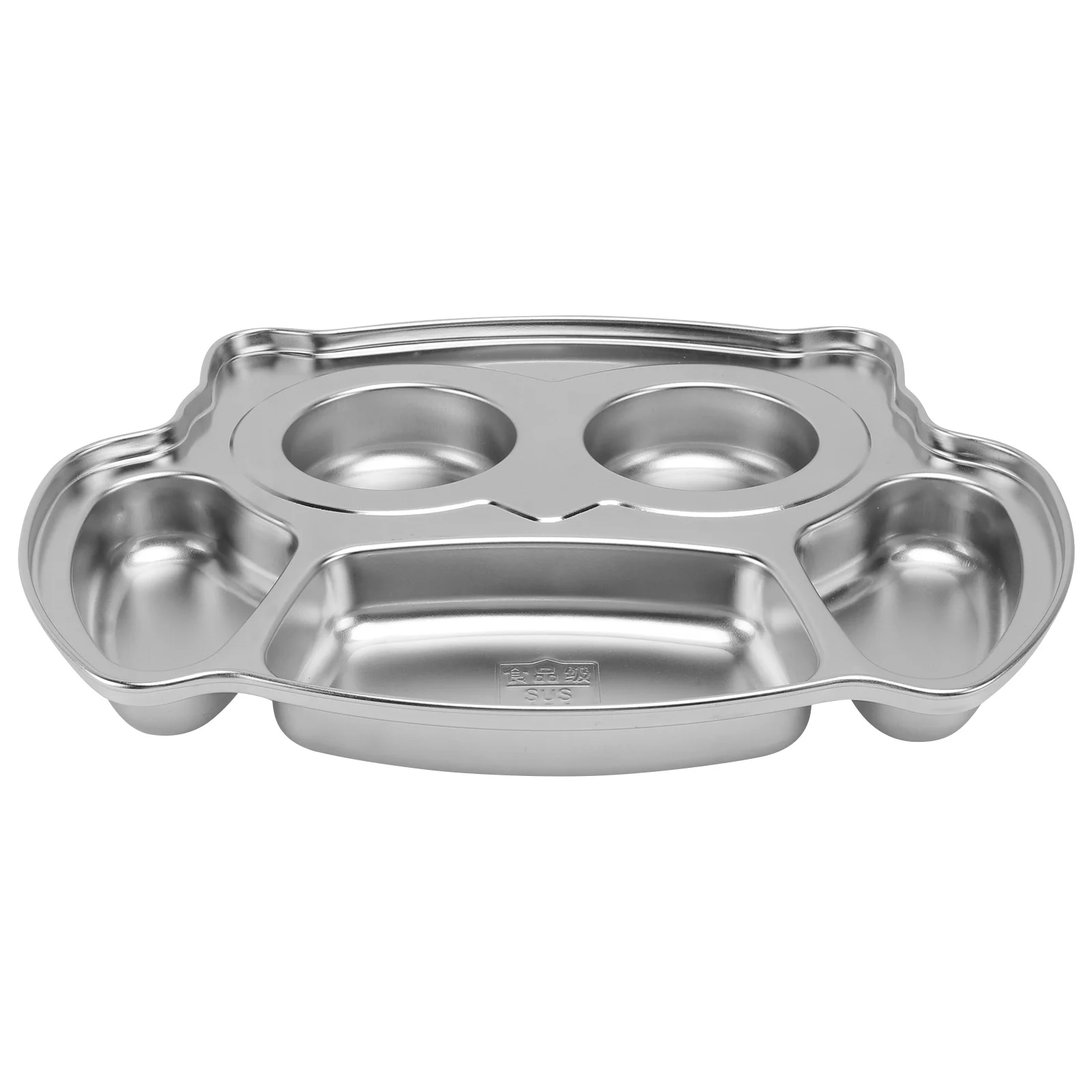 

Divided Plate Plates Stainless Steel Tray Kids Baby Lunch Toddler Compartment Serving Dinner Dish Trays Cartoon Metal Bowl