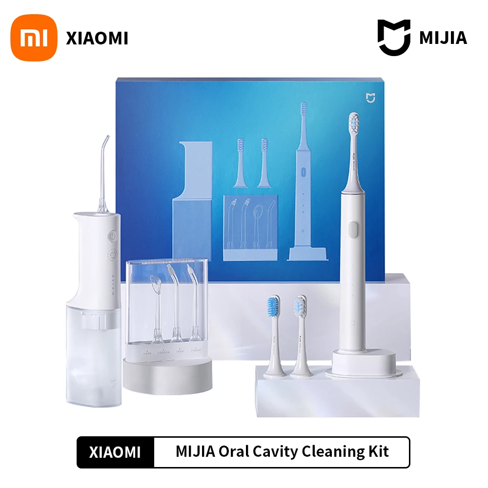 

XIAOMI Mijia Oral Cavity Cleaning Kit Mijia Sonic Electric Toothbrush T500 Mijia Electric Oral Irrigator Clean Teeth Gift Set