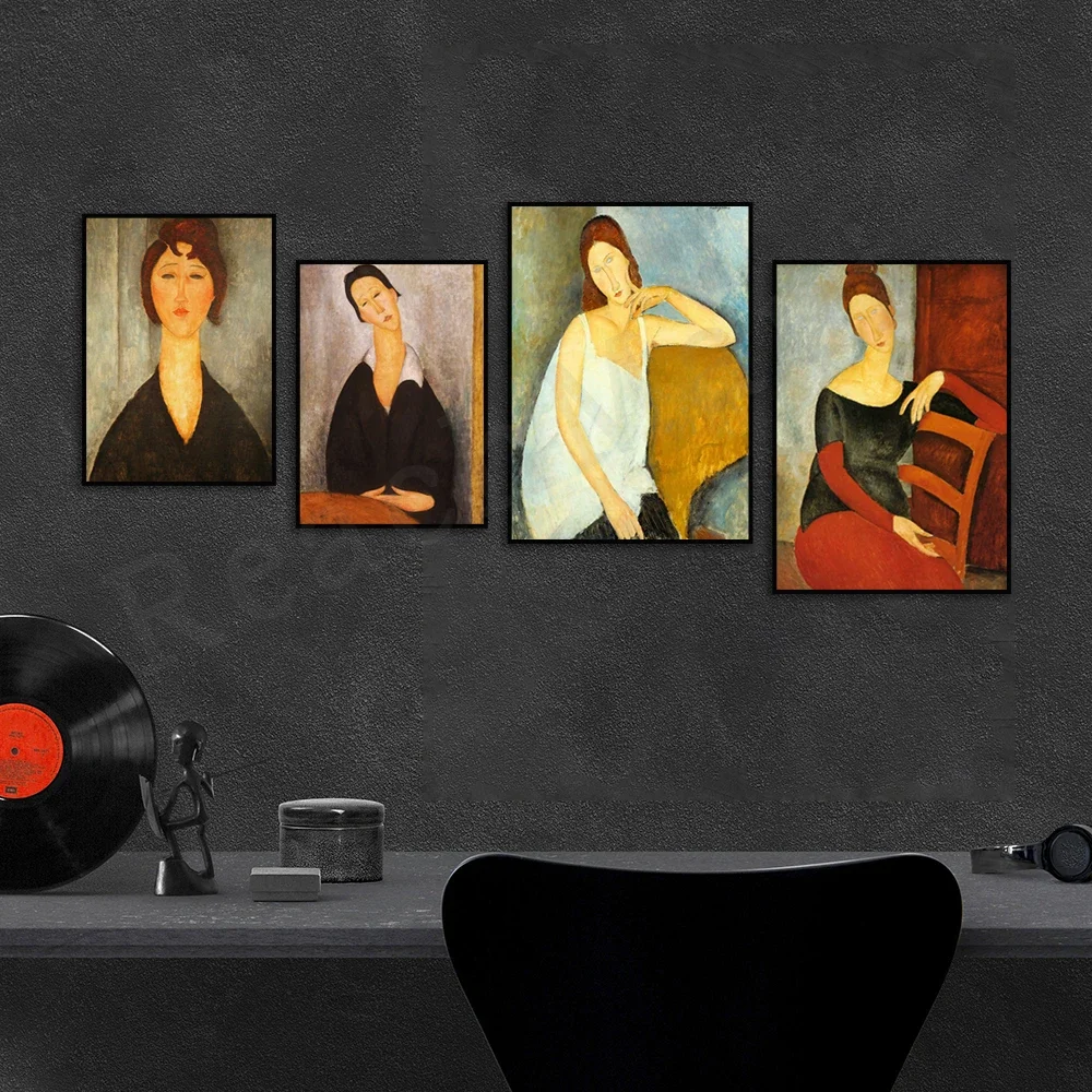 Минималистичная современная портретная картина декоративный постер Amedeo Modigliani