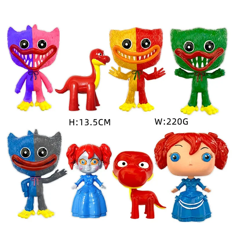 

13.5cm 8pcs/set Movie&TV Western Animiation Huggy Wuggy Action Figures Poppy Playtime PVC Model Decoration Toys Gifts for Boys