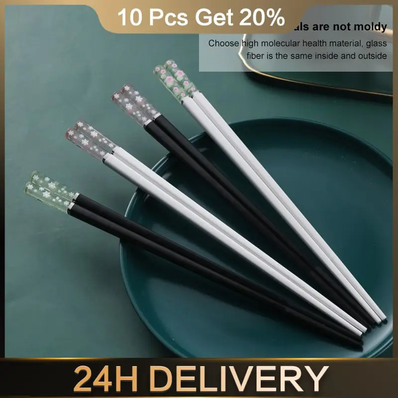 

Японские Палочки для еды Янтарная Сакура, палочки для еды, Нескользящие, устойчивые к высоким температурам, искусственная посуда, кухонные приспособления