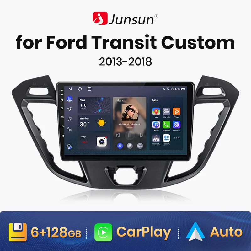 

Автомагнитола Junsun V1 для Ford Transit Custom 2013-2018, 4G, Android, GPS