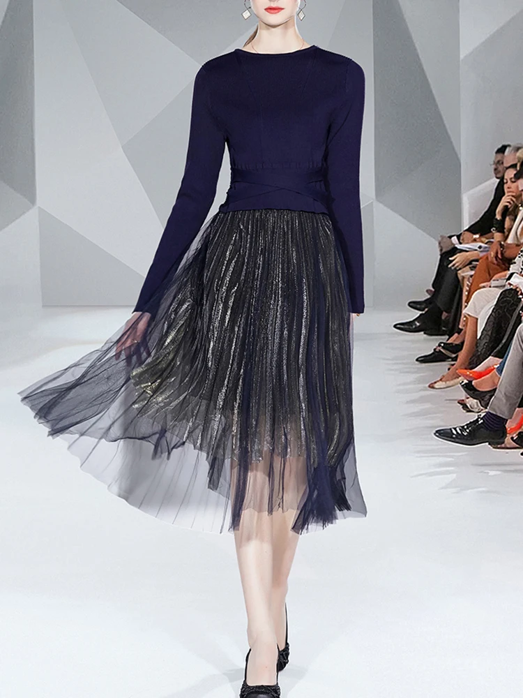 GVUW Повседневный комплект из 2 предметов женские вязаные топы с длинными рукавами