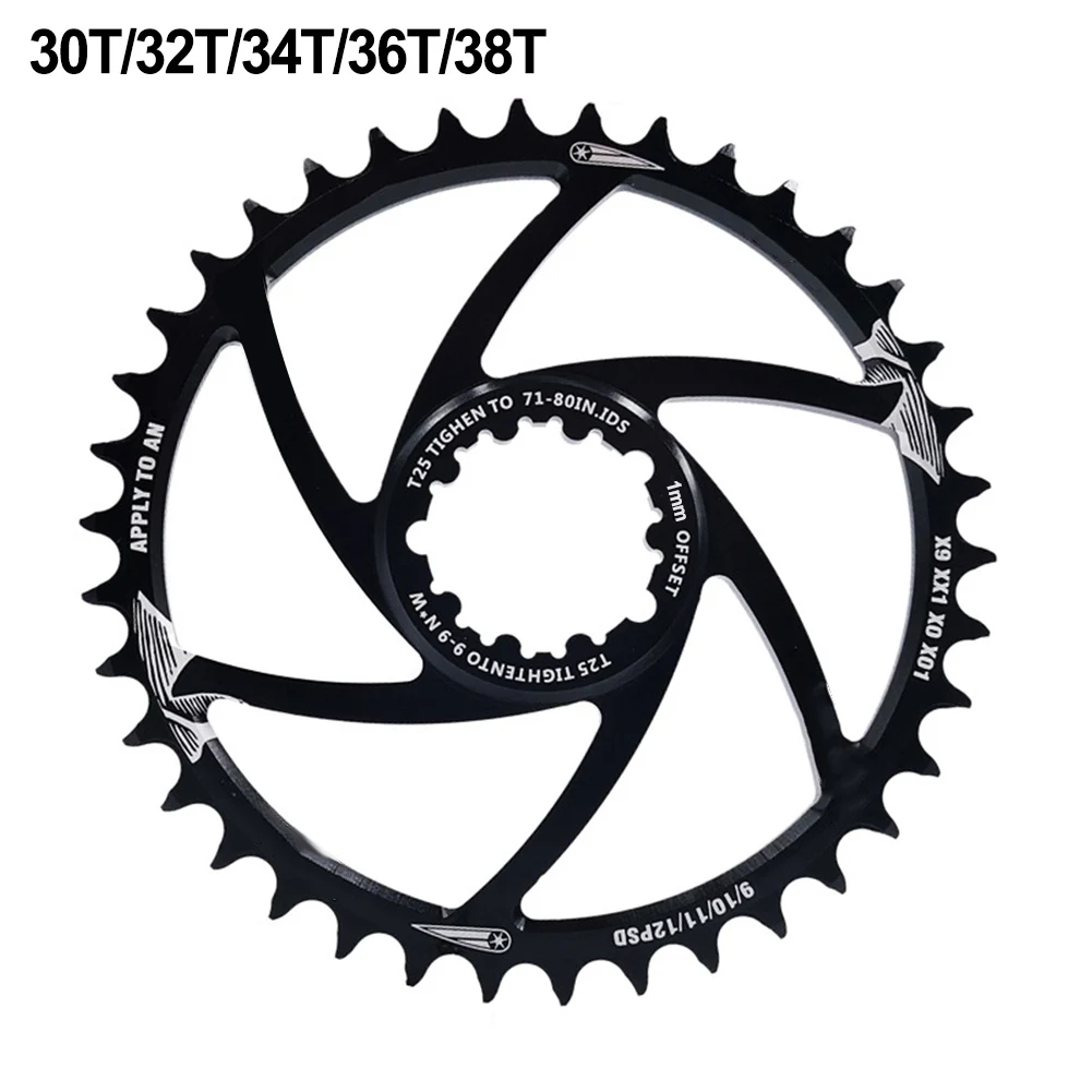

Bicycle Bike Single Speed Chainring Offset 1mm For GXP 30T/32T/34T/36T/38T/40T Aluminum Alloy For GXP Crank 8-12 Speed Chain