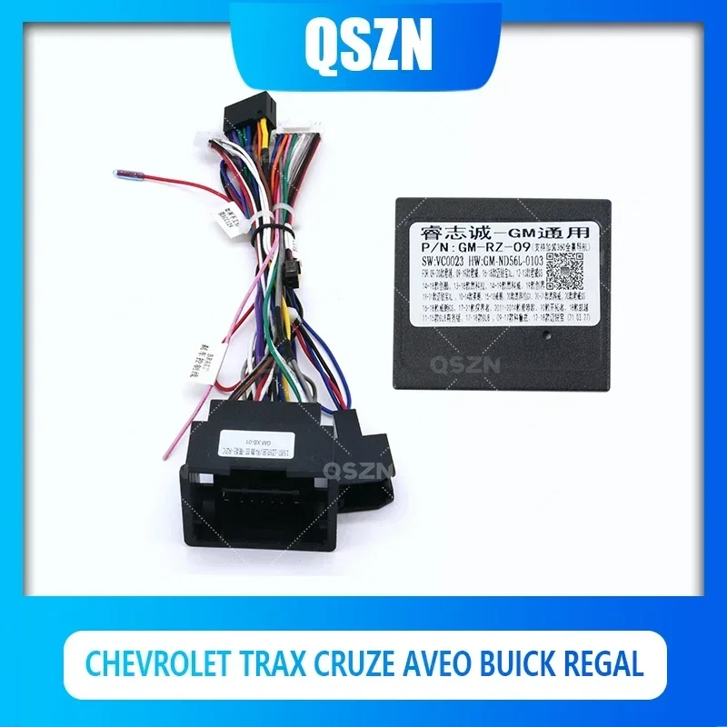 

QSZN Автомобильный радиоприемник canbus Box GM-RZ-09 Адаптер для Chevrolet Trax Cruze Aveo Buick 16-контактный жгут проводов Кабель питания Android