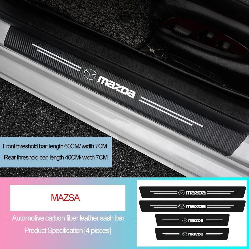 

Automotive Carbon Fiber Leather Sash Bar Autocar Sticker Protector Strip Trunk of Car Waterproof Protect Film For Mazda Parts