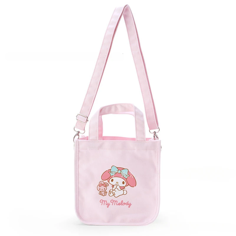 

Kawaii Sanrio Anime My Melody Hello Kitty Kuromi Cute Cartoon Canvas Handbag Simple Messenger Bag Cute Things for Girls