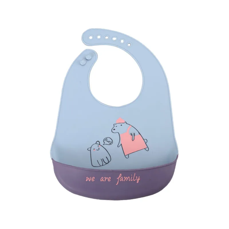 

Silicon Baby Food Grade Waterproof Silicone Bibs For Baby Adjustable Cute Cartoon Baby Bib Boys Toddler Feeding Stuff