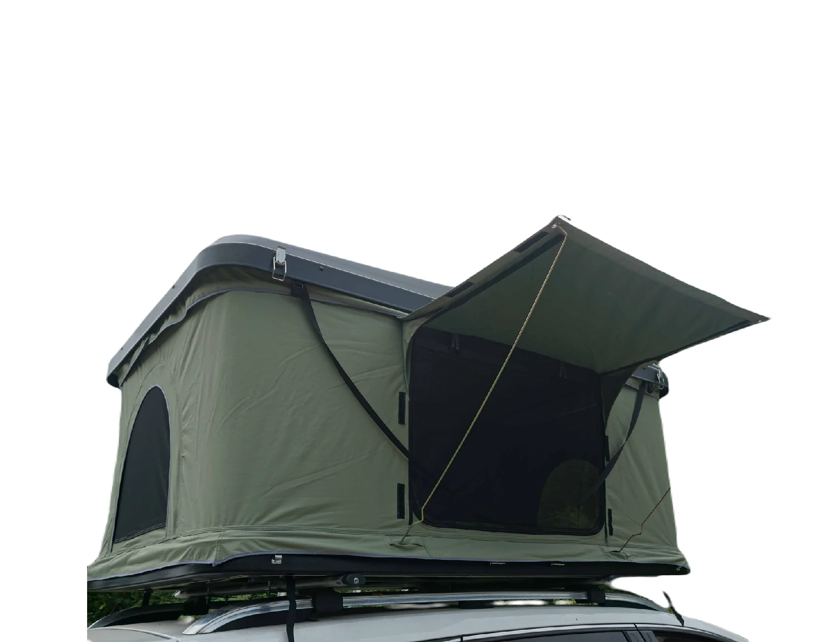 

2022 Outdoor Large China Roof Top Tent Hard Shell Insulated Black 4 Season Pop Up Automatic Light Weight Car Roof Tents