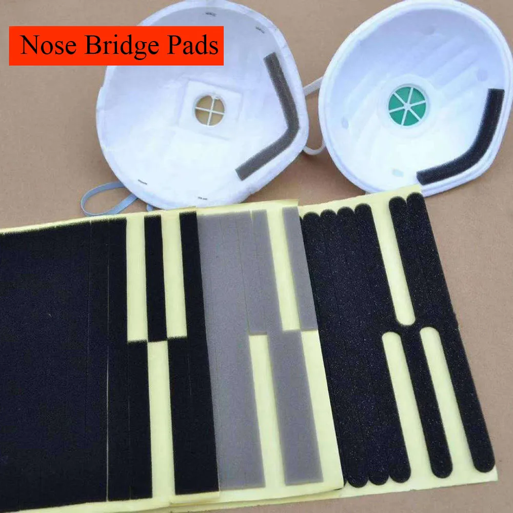

Comfortable Microfiber Self-adhesive Anti-Fog Mouth Mask Accessories Protection Strip Sponge Cushion Nose Bridge Pad