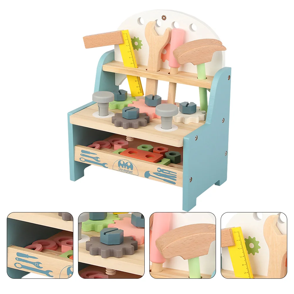 

Набор инструментов для сборки детских игрушек, настольные инструменты «сделай сам», развивающая игрушка, скамейка с винтовыми гайками для малышей
