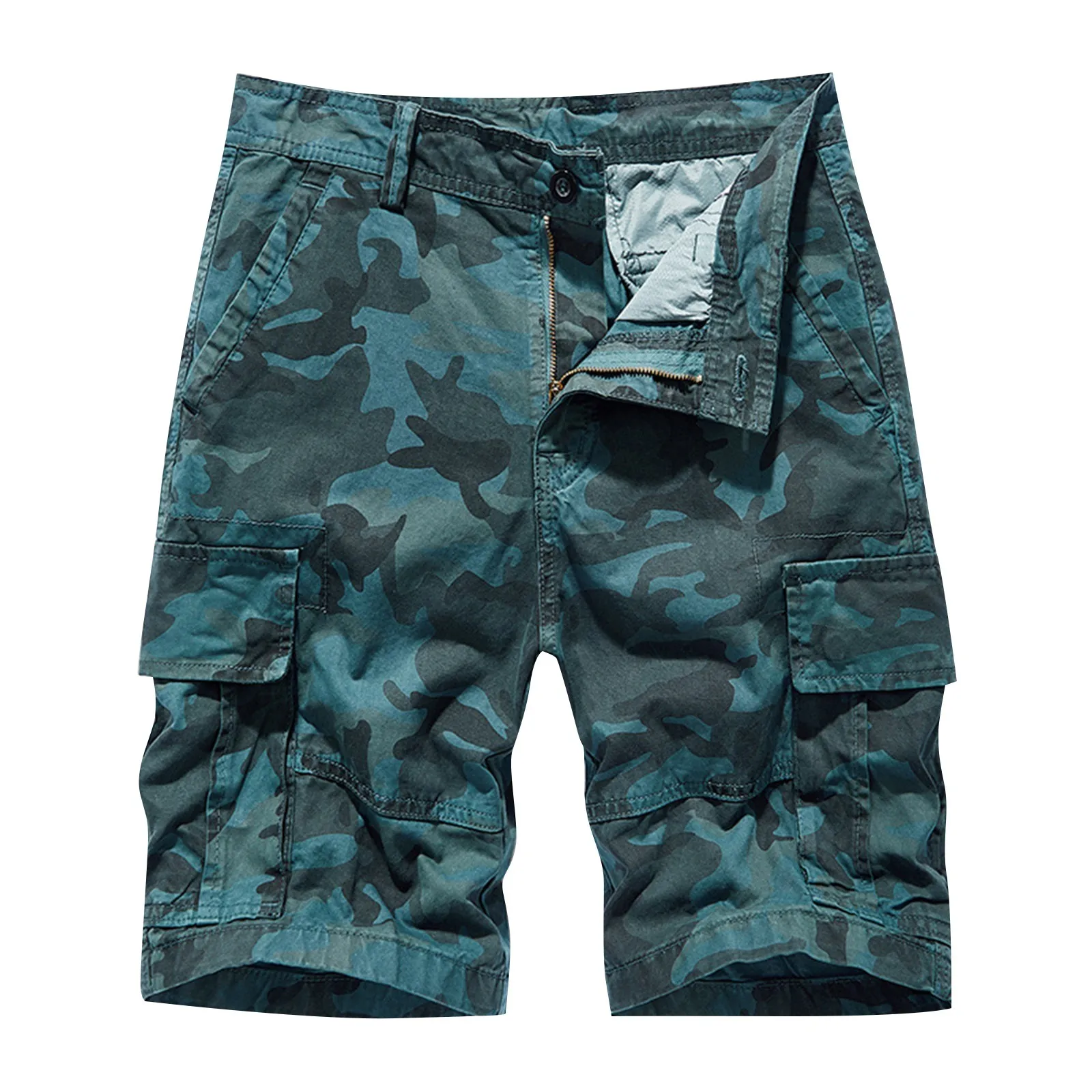 

Summer Shorts Men's New Trend Camouflage Overalls Loose Short Pants Outdoor Sport Shorts Multi-pockets Cargo Pants