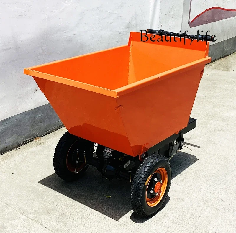 Электрический трехколесный инженерный автомобиль наклонное ведро