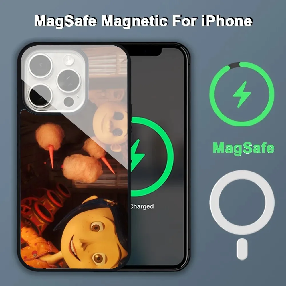Чехол Для Телефона Coraline And Wybie Mirror Film iPhone 15/14/13 Pro Max/11/12 Mini — Пылезащитный С Защитой