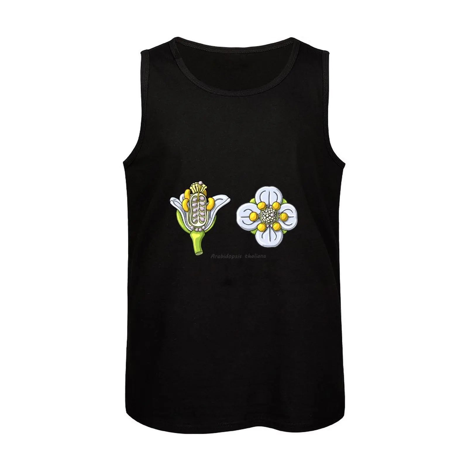 Топ Arabidopsis thaliana с изображением цветов Мужская одежда для спортзала мужская