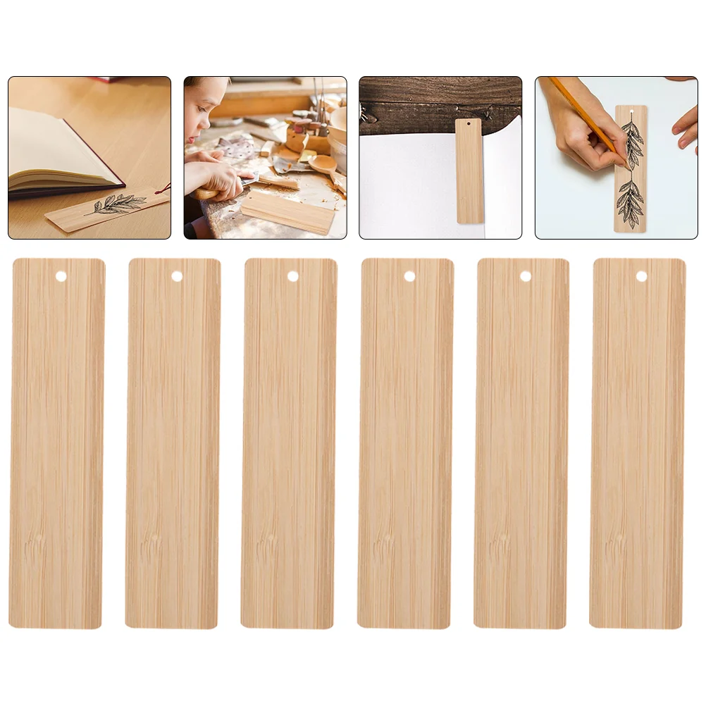 

Blank Bookmark Wood Bookmarks Unfinished Wooden Tagsdiy Craft Hangingholes Decoration Gift