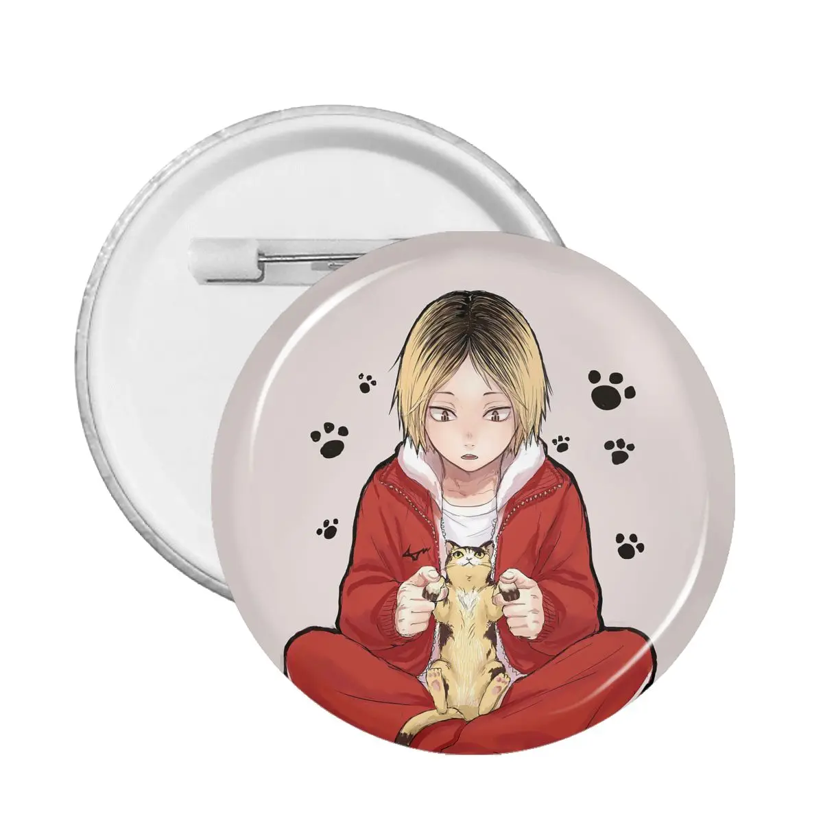 

Kenma Kozume Badges Haikyuu Japanese Anime Lapel Pins for Clothes Funny Brooch 59mm Soft Button Pin Decoration Gift