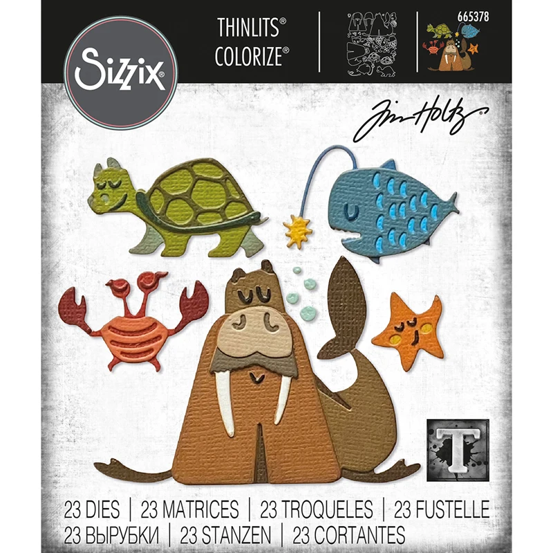 

2022 New Sea Turtle Walrus Animal Metal Cutting Dies Scrapbooking Embossed Make Paper Card Album Diy Craft Template Decoration