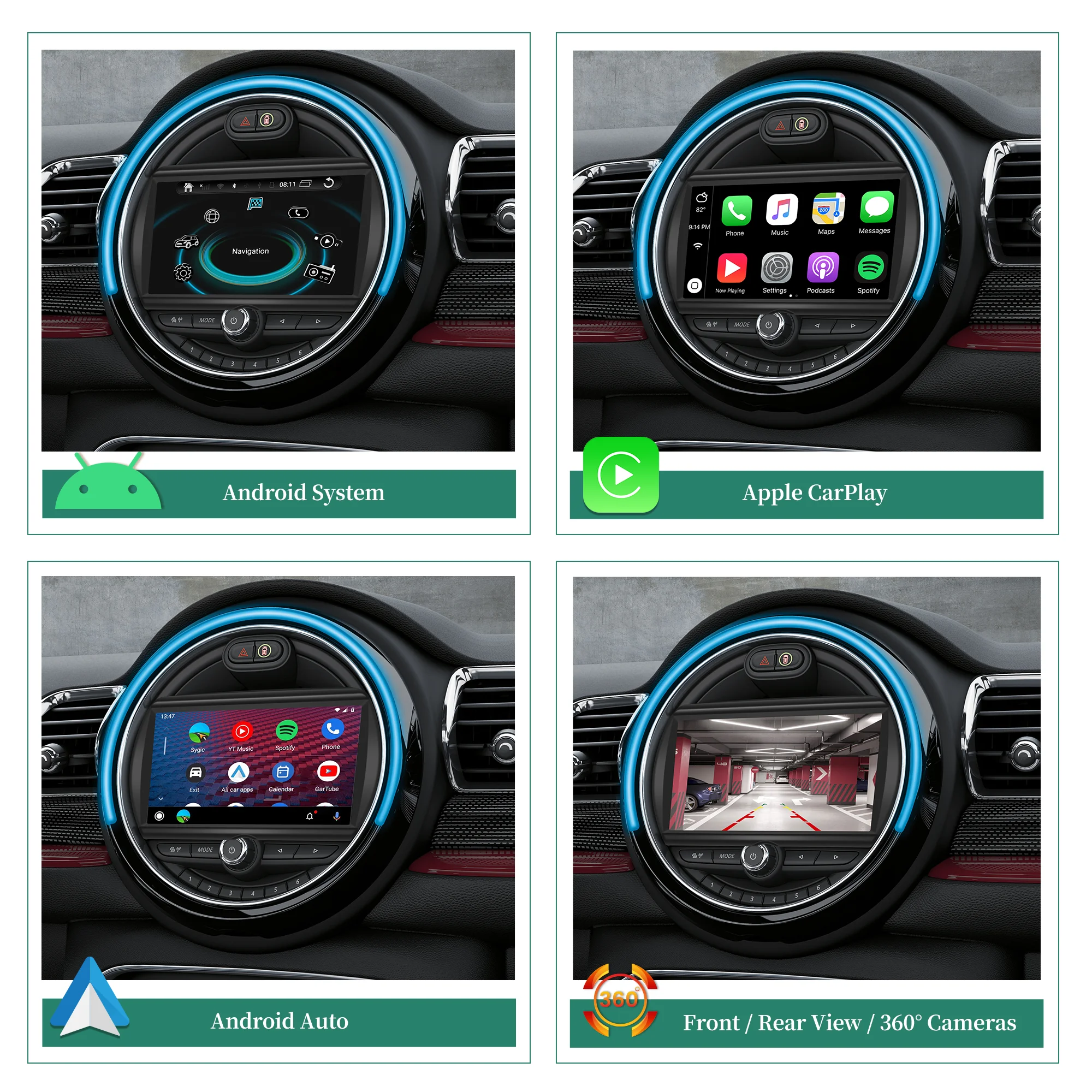 ODTOPCAR 7-дюймовый экран Apple CarPlay для BMW MINI Cooper F54 NBT головное устройство GPS-навигации