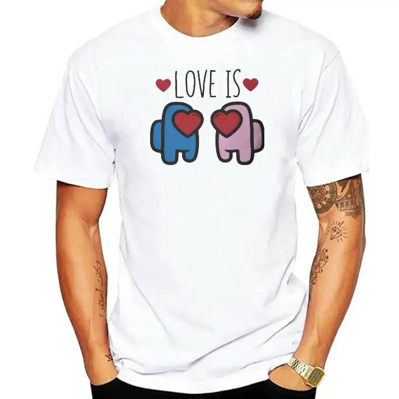 

Love is Not Canceled Men TShirt Happy Valentines Day Lover Couples Crewneck Short Sleeve 100% Cotton T Shirt Birthday Gifts