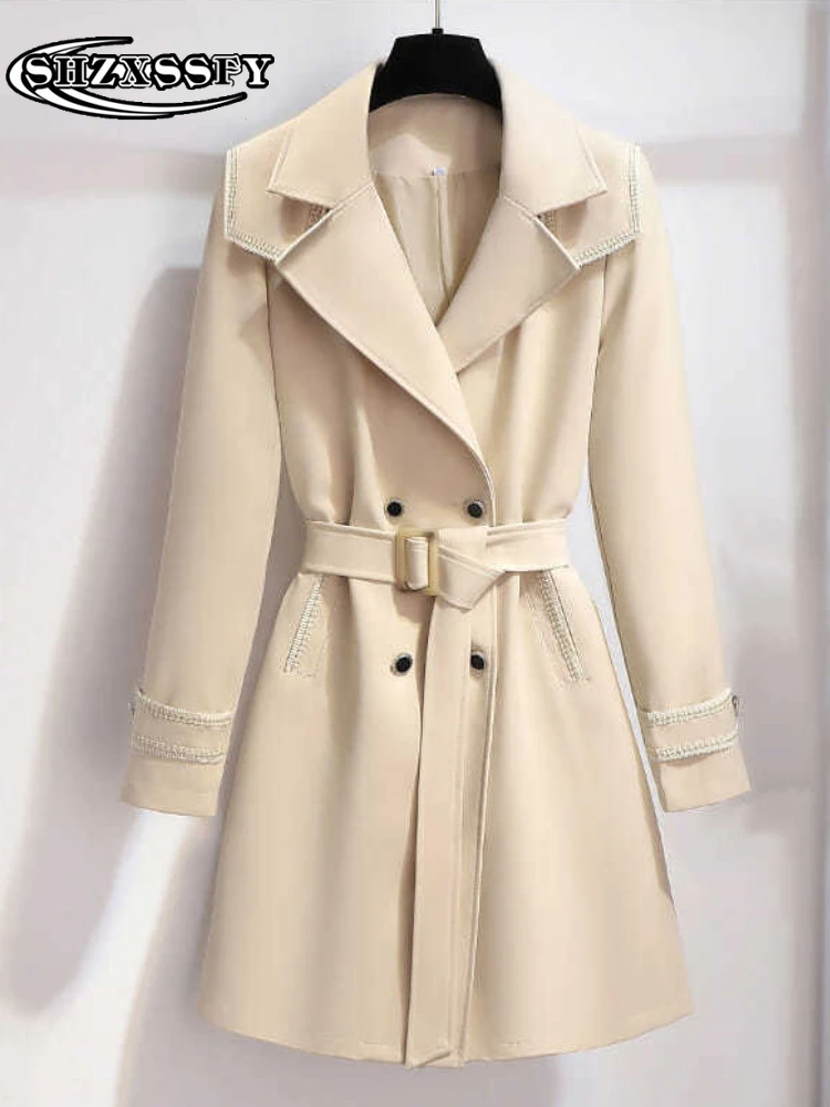 

Black Long Coat Women Solid Loose Wool New Casual Loose Women's Coat Spring 2022 Fashion Single Breasted Women's Windbreaker