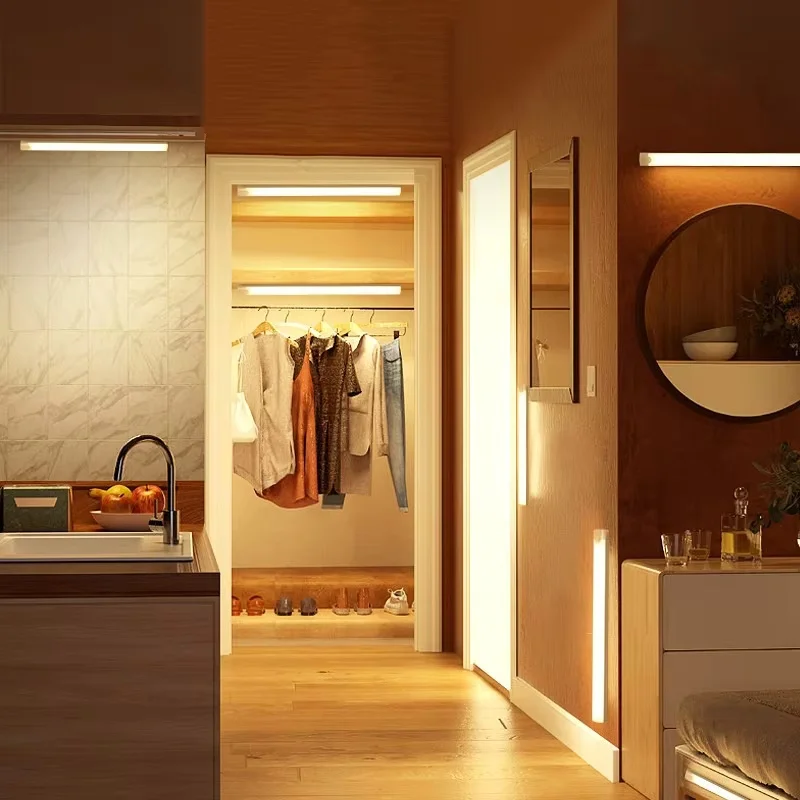 8/6/3/1 шт. светодиодный светильник с датчиком движения беспроводной ночник типа C