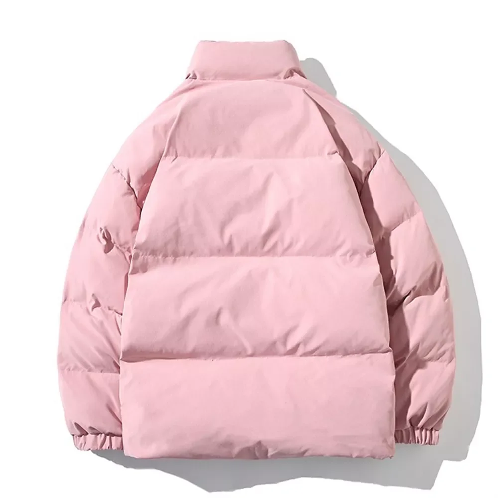 Thicken Warm Coat Mens Stand Collar Jackets Solid Color Parka Coat Women Fashion New Streetwear Jacket Men Parkas