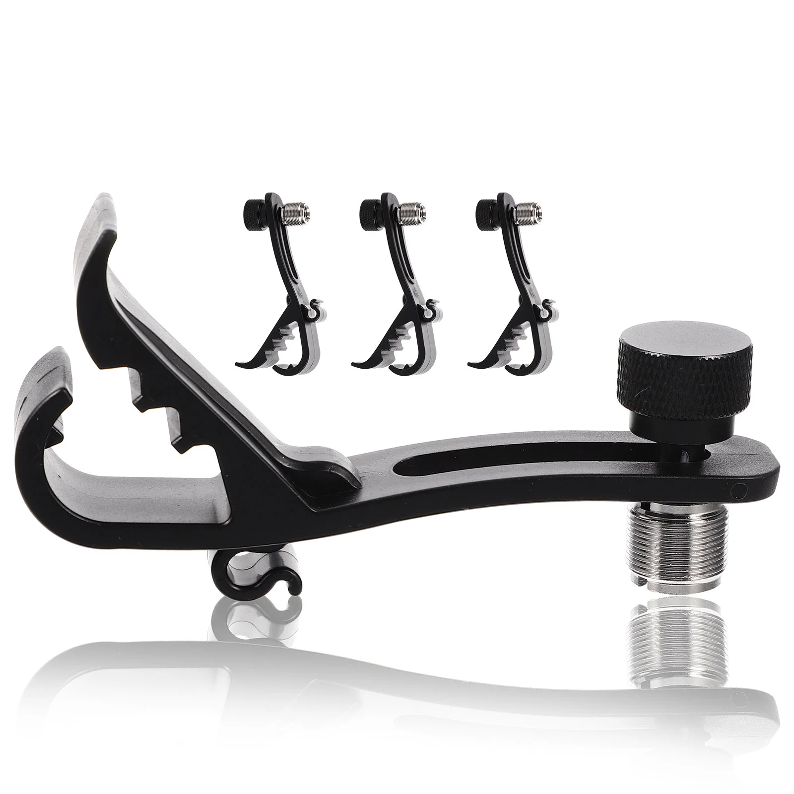 

Drum Mic Clip Clamps Mic Plastic Clip Microphone Mount Supply Rim Stand Shockproof Holder