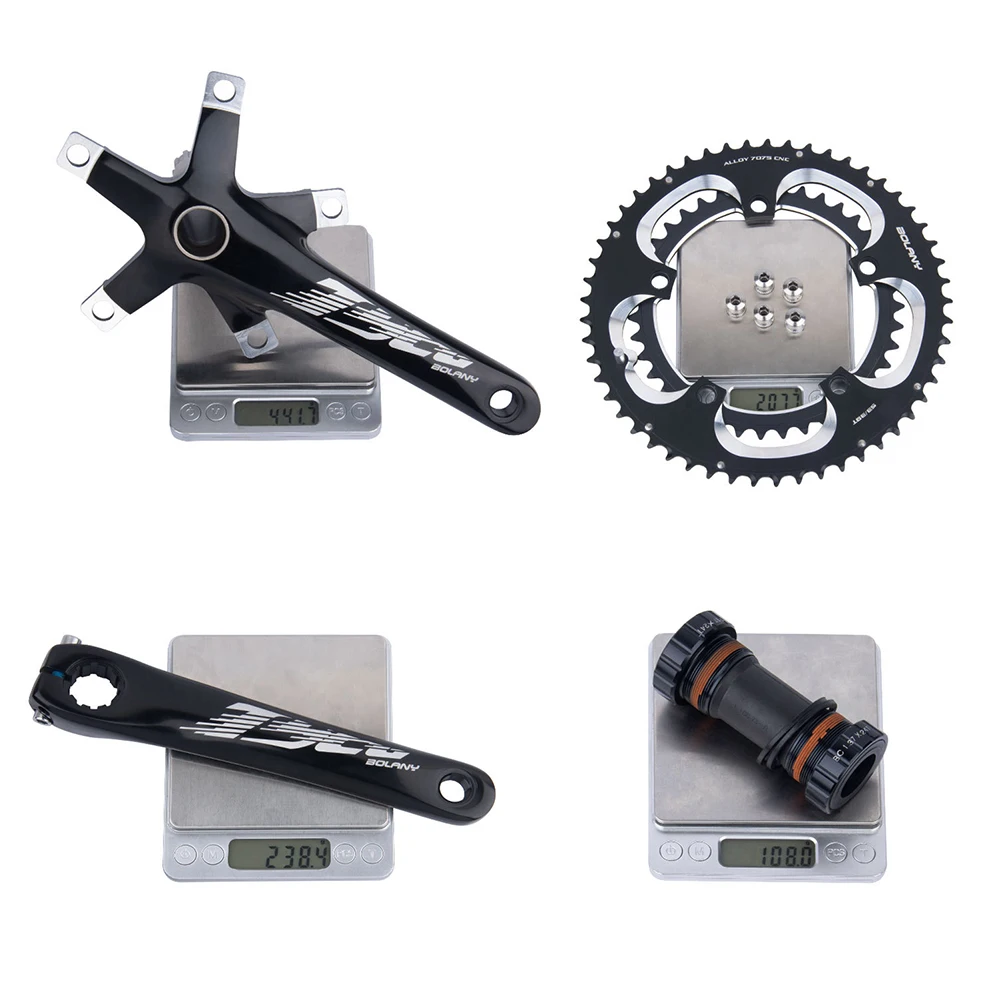 

Crank Set Bicycle Crank Set Road Bike CrankSet 170MM 130BCD Double Chainrings 53/39T 9S/10S For-SRAM Bicycle 10-11 Speed